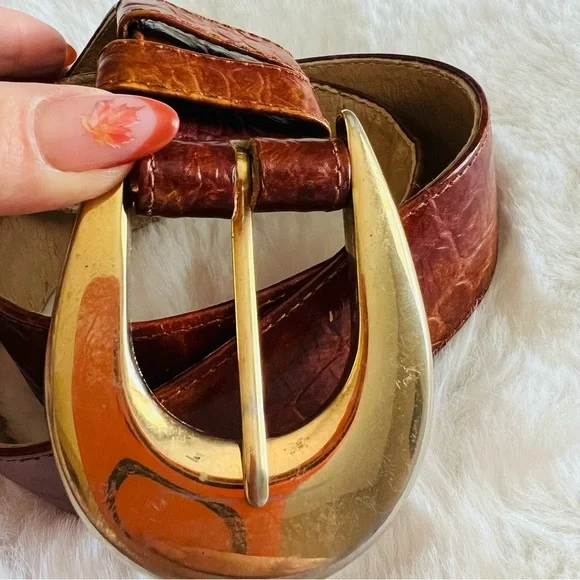 Vintage Jaeger Leather Belt – Made in England  Size 28”