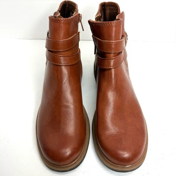 B.O.C‎ Claire Dark Tan Ankle Boots Women’s Size 6M