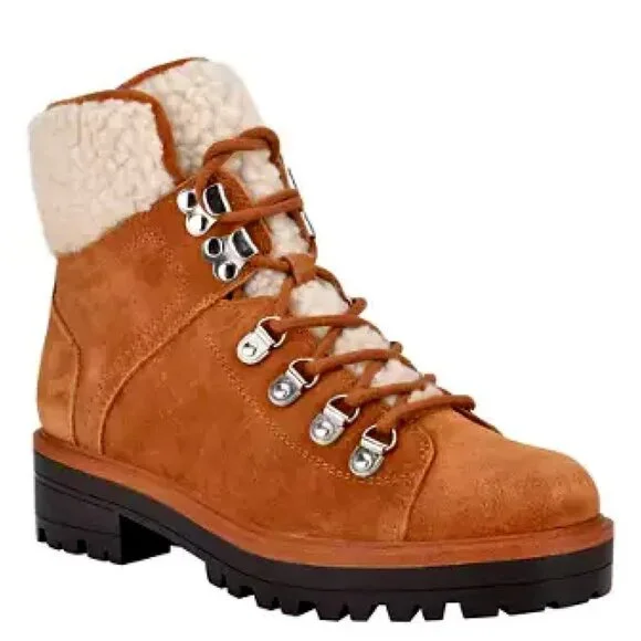 Marc Fisher Isalia Shearling Hiker Boots | Size 7