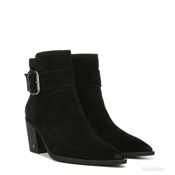 Sam Edelman Leonia Ankle Buckle Suede Bootie 10