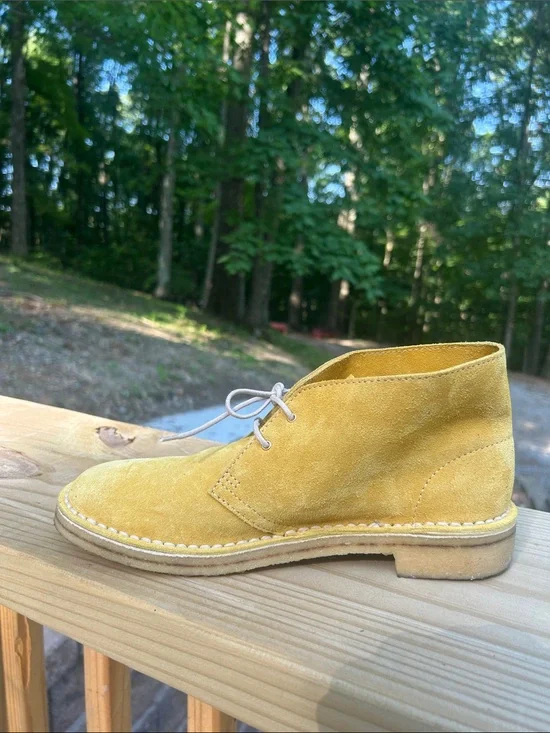 Vintage Kate Spade Mustard Suede Chukka Ankle Boots Women’s 8 Boho Preppy