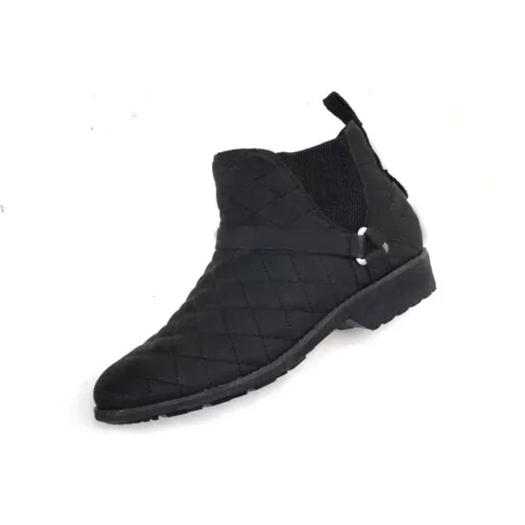 NWOB Teva De La Vina Dos Chelsea Quilted Black Slip-on Ankle Booties 10 eur 41.5