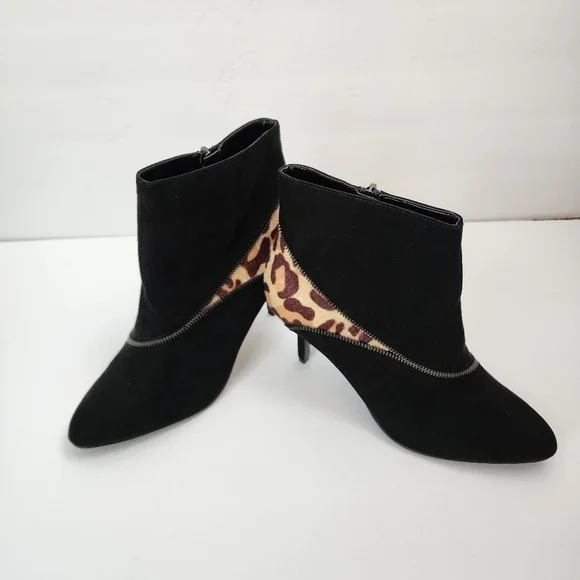 Kelly And Katie Faux Suede Leopard Print Pony Hair 4