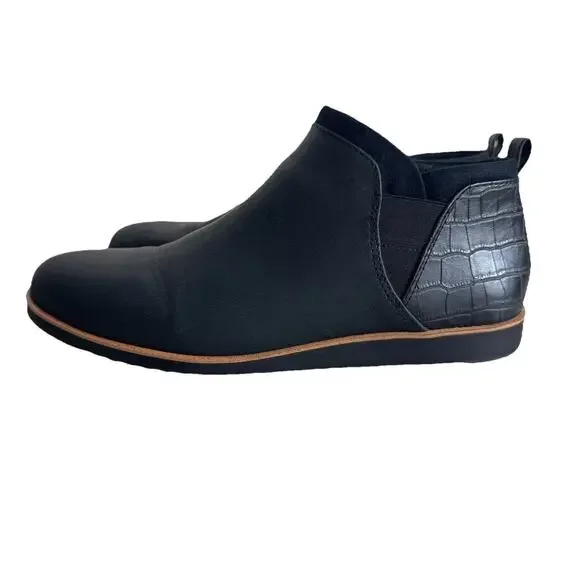 LifeStride Women's Black Zion Faux Leather Booties Shoe Size 8 M
