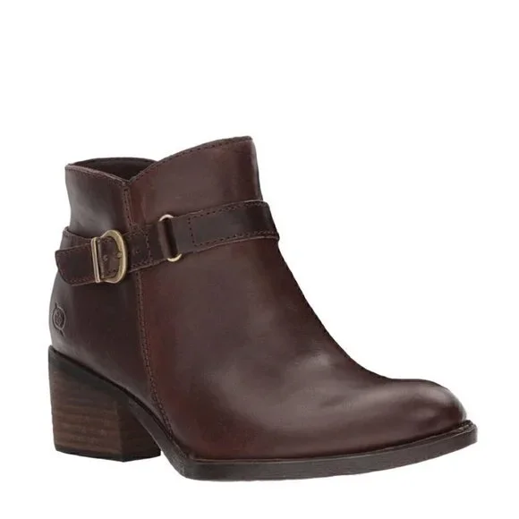 Born Aida Leather Ankle Boot Size 7