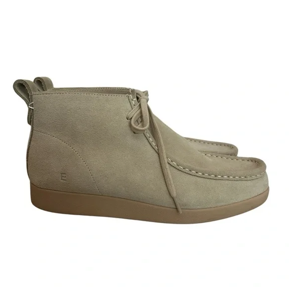 NWOB Everlane The Moc-Toe Boot | Pebble Suede Beige Lace up Chukka Boots - 8