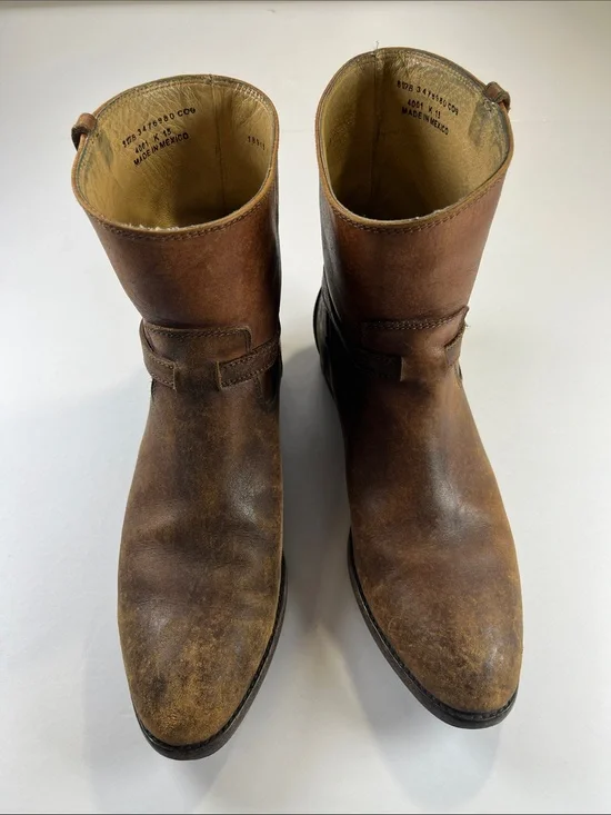 Frye Womens Brown Leather Short Boots Sz 8.5B