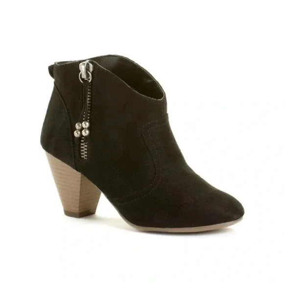 Madden girl Payge bootie boots 6.5 shoes black suede block heel