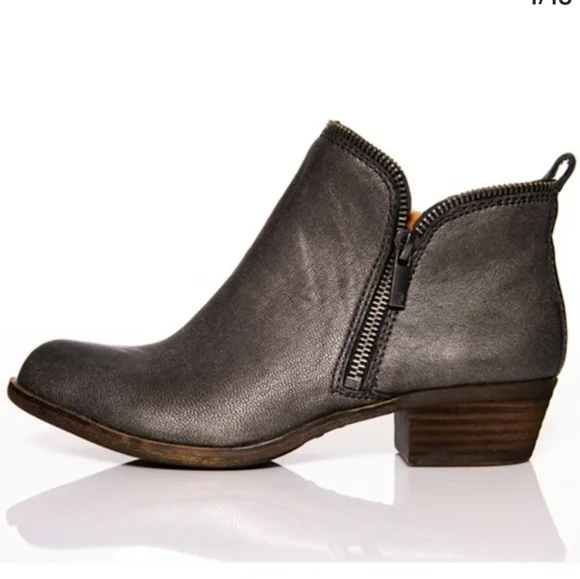Lucky Brand Charcoal Ankle Booties