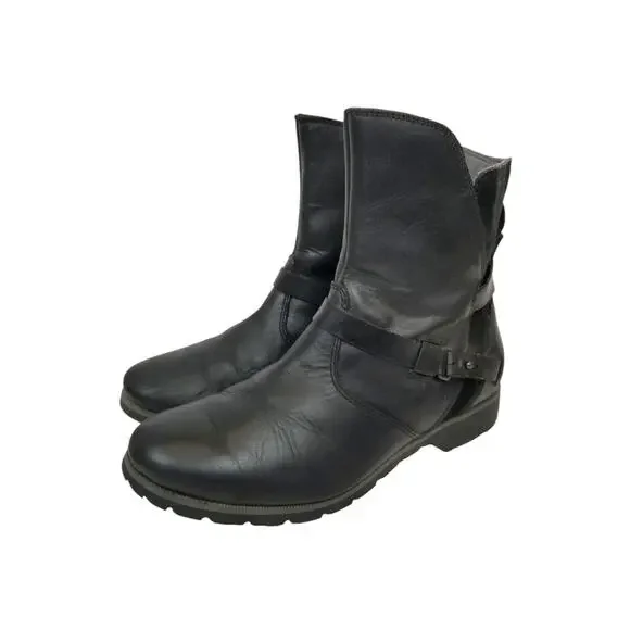 Teva De La Vina Women's Low Leather Waterproof Ankle Boot Side Zip Size 8