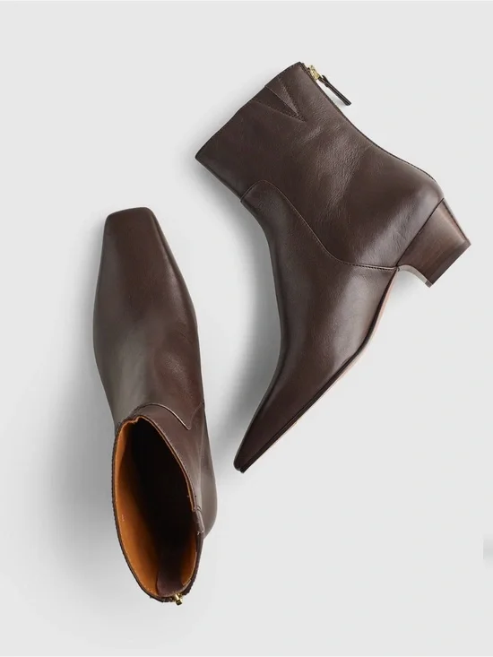 NEW Madewell The Lexie Ankle Boot in Turkish Coffee Leather Size 9 NX060 $228