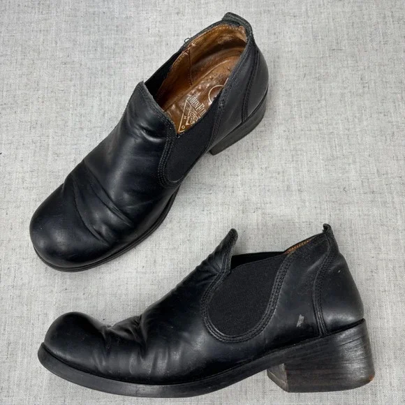 Vintage John Fluevog Low Chelsea Boots Black Leather Ankle Poland Women's‎ UK 5