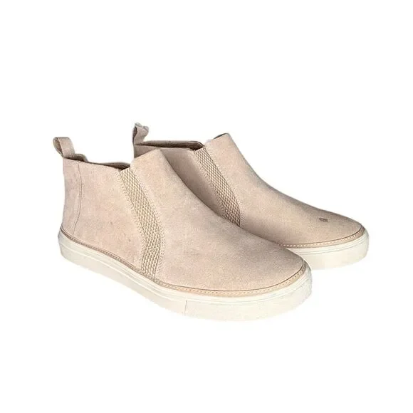 New Toms Womens Bryce Sand Beige Suede Slip On Shooties Shoes 10 High Top