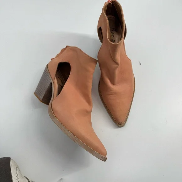 Free People Wilder Bootie in Peach