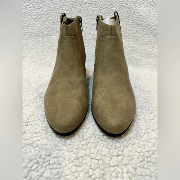 Old Navy Olive Faux-Suede Ankle Boots