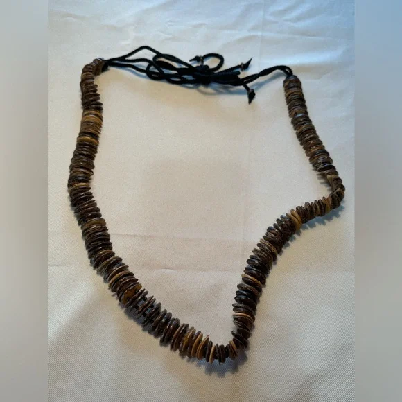 Tribal privative adjustable Brown and Black wood bead belt African boho