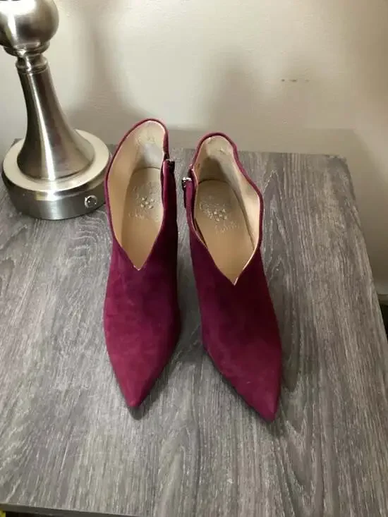Vince Camuto Sestrind Pointed Toe Suede Deep Berry Booties