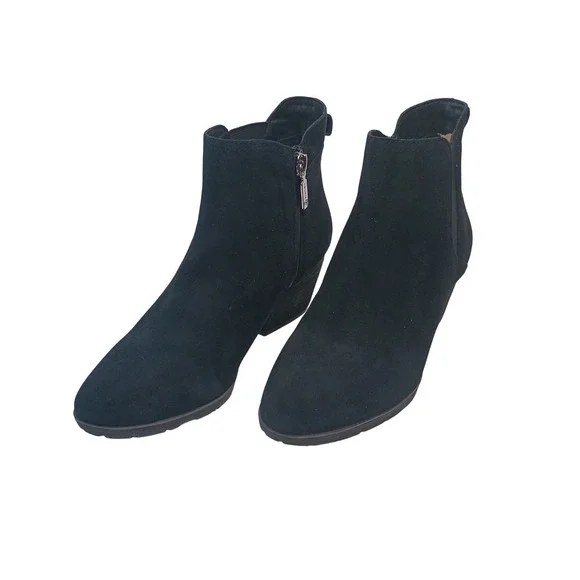 Blondo‎ Victory Waterproof Ankle Boots Womens 7M Black Suede Booties B6667