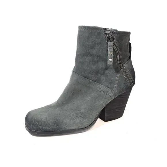 otbt bootie ankle boots booties leather women's shoes zip up sz 8.5