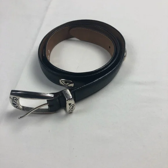 Brighton | Black Leather‎ Belt with Golf Charms