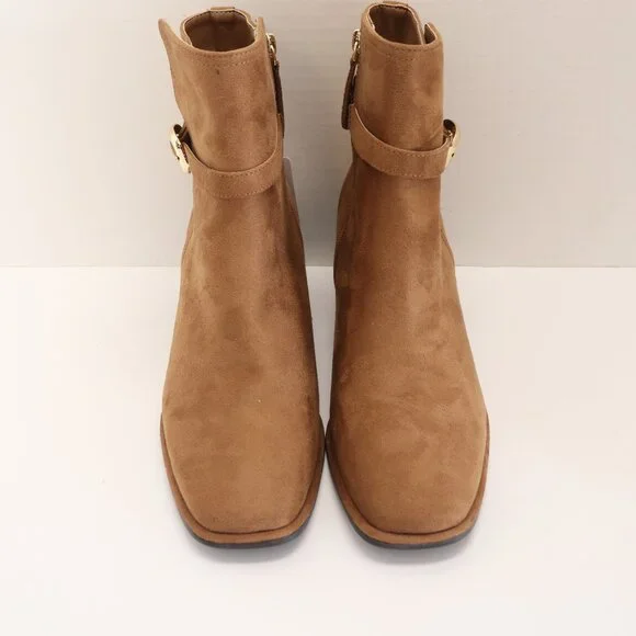 Liz Claiborne Women's Tan‎ Swede Boots New with Tags and Zippers on Sides