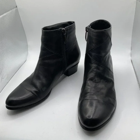 Regarde Le Ciel Stefany 396 Ankle Boots‎ Black Leather Patchwork Sz 40 US 8 $210