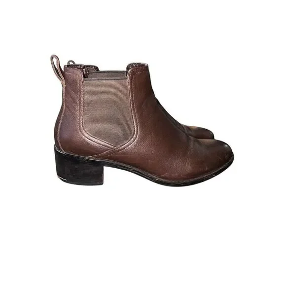 Cole Haan Women’s Brown Slip‎ On  Leather Chelsea Boot 212819 Size 8B