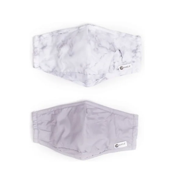 3/$15 MIMICA Marble & Grey Reusable Face Masks▪︎2pk