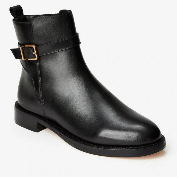 J. McLaughlin Sascha ankle black boot size 8 zipper minimalist luxury bamboo