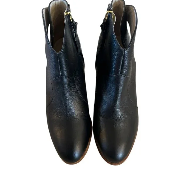 Boden Woman's Black Leather Hoxton Ankle Boots Sz 8