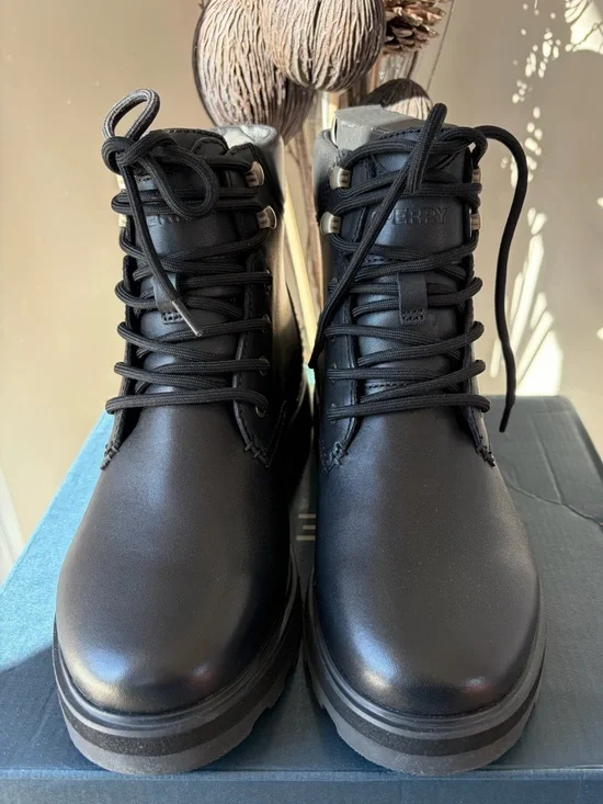 Sperry women’s Black Leather Lace-Up‎ Boots New with box, never used.