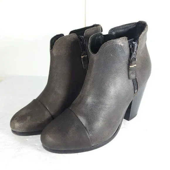 RAG & BONE Women's Margot US 5,5-6 EU 36,5 Brown Leather Ankle Booties Boots