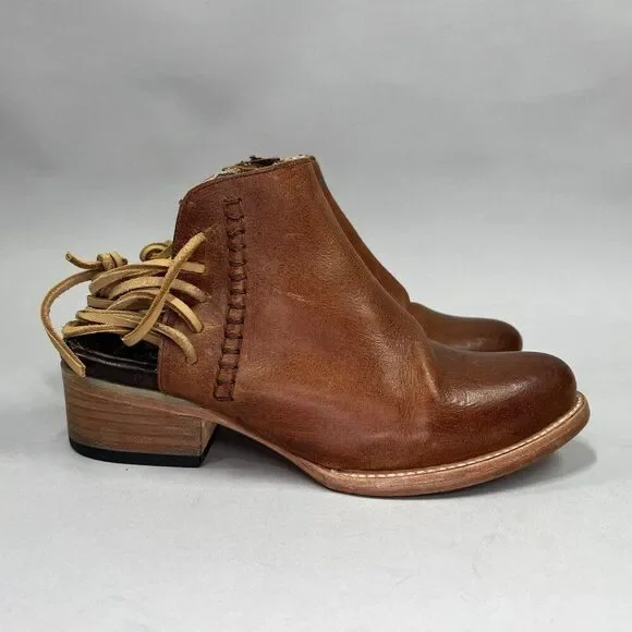 Free Bird JoJo Ankle Boots Women's Size 7 Brown Leather Western Aztec‎ Booties