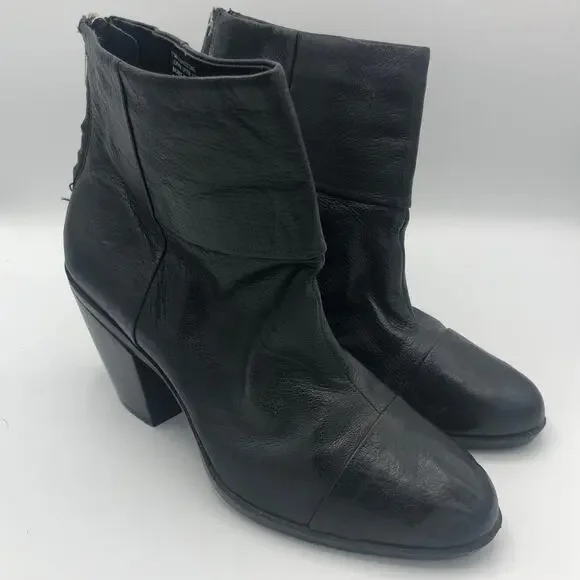 Bandolino Black Leather Heeled Booties BDJOINEDTOME Style | Women’s Size 7.5M