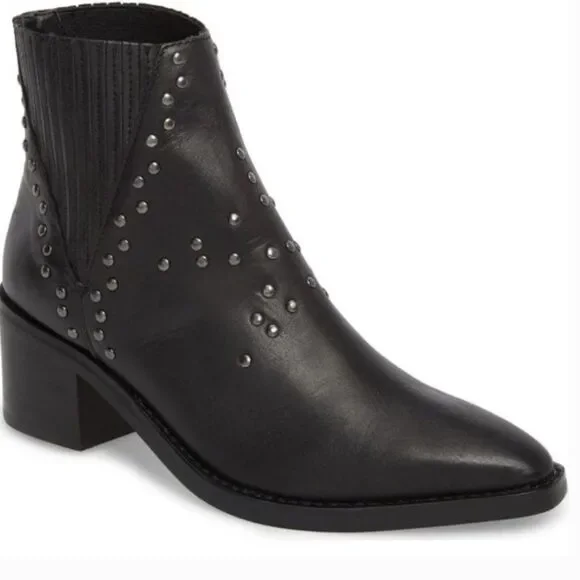 TONY BIANCO Womens 6.5 Simbai Western Studded Ankle Boots Booties Nwot Leather