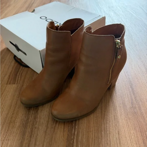Aldo Naedia Cognac Brown Ankle Boots
