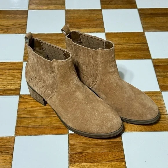 Franco Fortini Darcie Suede/Leather Slip On Ankle Booties Size 6 Women