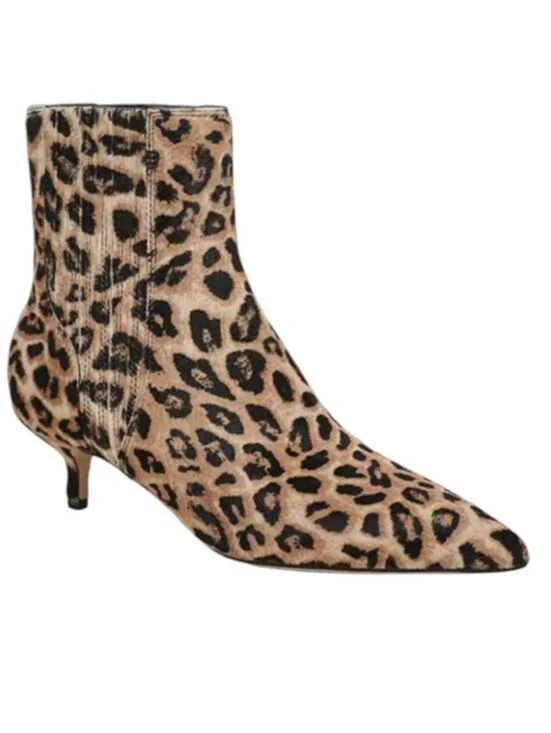 Veronica Beard Lisa Ankle Boots.in Leopard Print.....Size 7.5