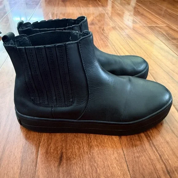J/Slides NYC Women's Black Slyvie Pull On Boots Size 8.5 M