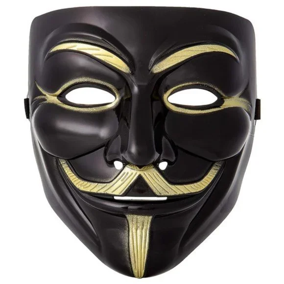 NEW NOVELTY MASK VENDETTA FAWKES ANONYMOUS (BLACK)