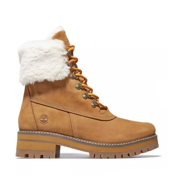 🆕 TIMBERLAND WOMEN'S COURMAYEUR VALLEY 6-INCH WATERPROOF FAUX-FUR BOOTS