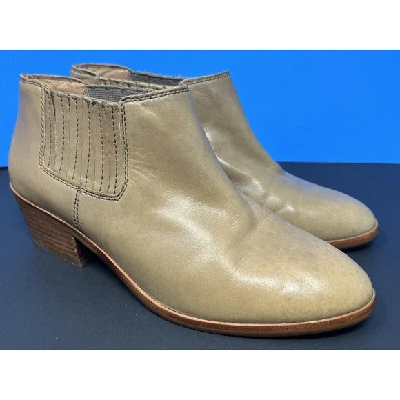 Madewell The Spencer Booties Women's Size 7.5 Brown‎ Tan Leather Chelsea Ankle