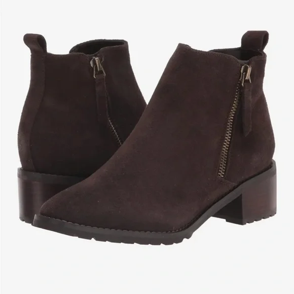 Blondo Samara Waterproof Ankle Boots – Brown Suede – Size 8 – New in Box
