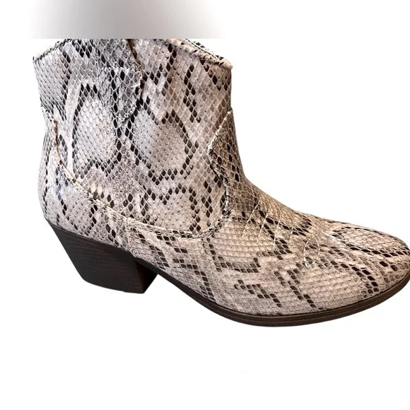 Snakeskin Ankle Boots