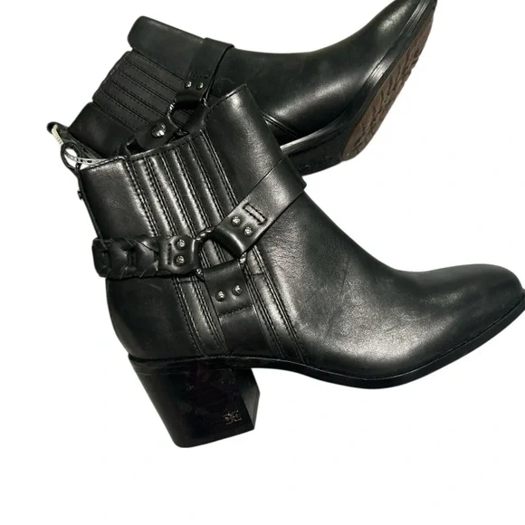 Sam Edelman, Dalma. Black Leather Ankle Boots