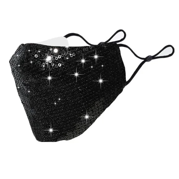 Sequins Face Mask Unisex Fashion Glittery Reusable