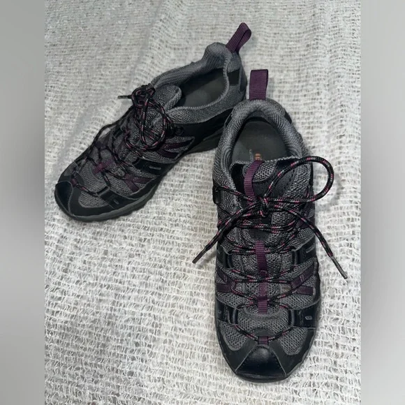 Merrell Siren‎ Edge Q2 Waterproof Hiking Boots Shoes Womens Size 7 Black Trail