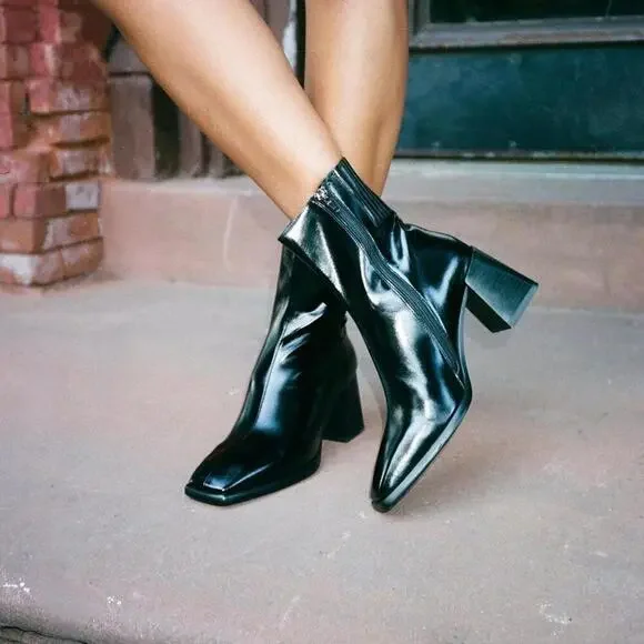 Jeffrey Campbell Sherpal-2 Boots in Black Leather