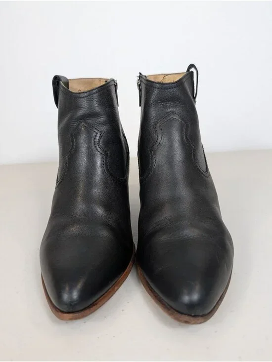 Frye reina black leather booties women's size 11M