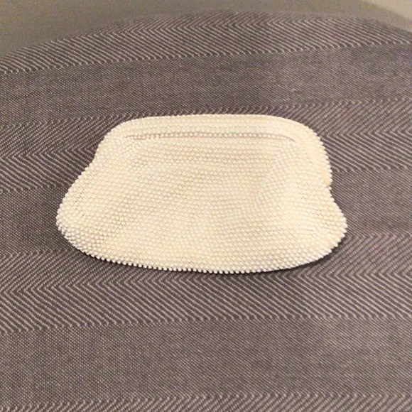 Corde’ Bead by Lumured beaded clutch clutch bag purse ivory
